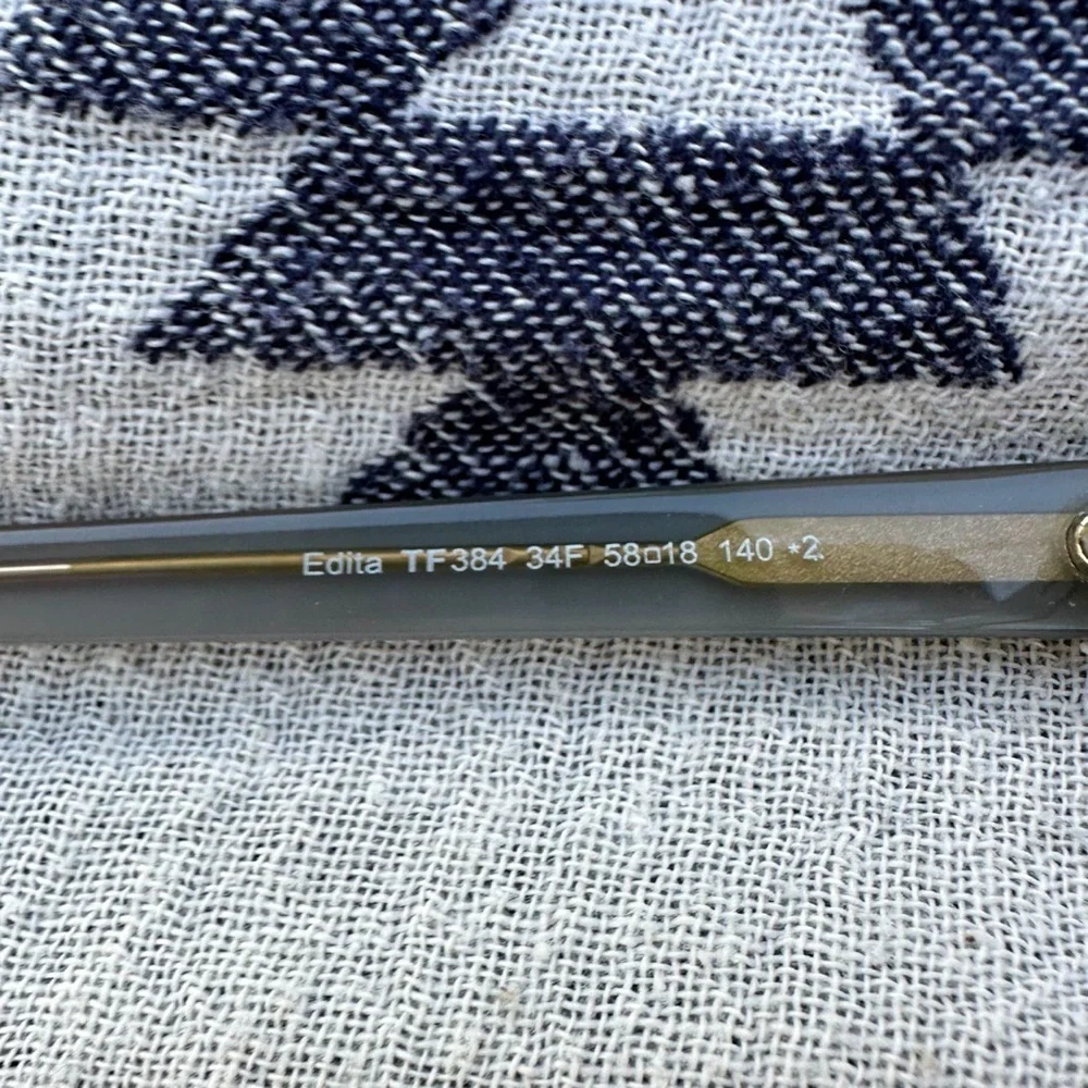 Tom Ford Edita Sunglasses TF384 58mm cat eye gray gradient yellow grey - Picture 11 of 16